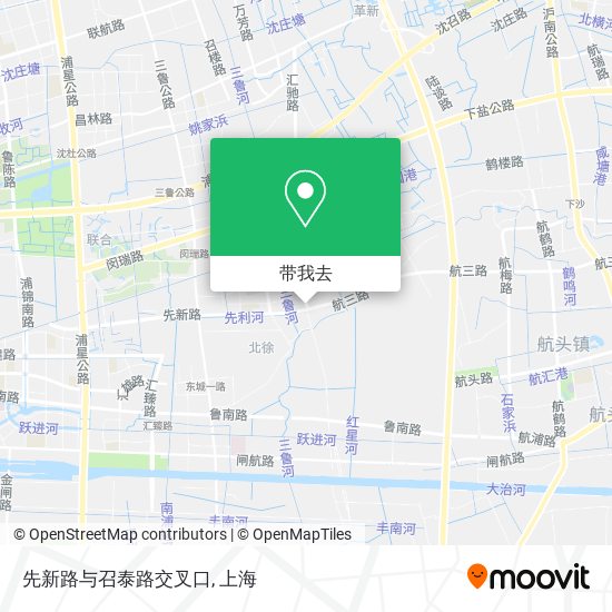 先新路与召泰路交叉口地图