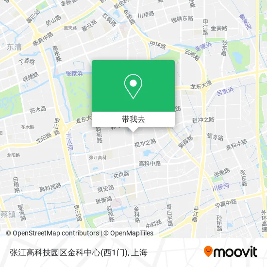 张江高科技园区金科中心(西1门)地图
