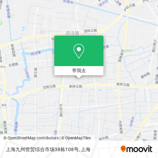 上海九州世贸综合市场38栋108号地图
