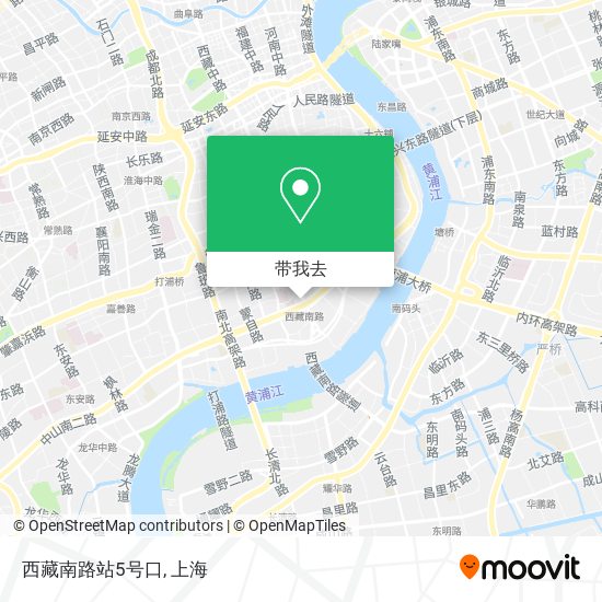 西藏南路站5号口地图