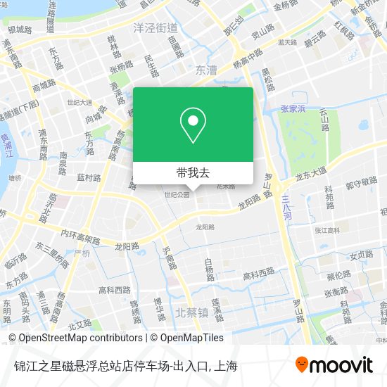 锦江之星磁悬浮总站店停车场-出入口地图