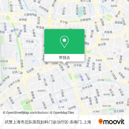 武警上海市总队医院妇科门诊治疗区-东南门地图