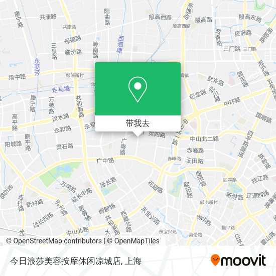 今日浪莎美容按摩休闲凉城店地图