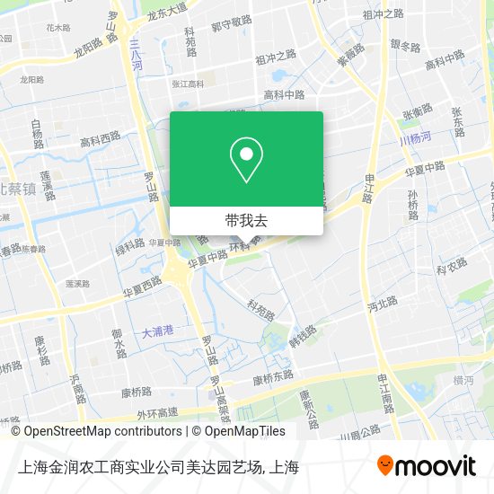上海金润农工商实业公司美达园艺场地图