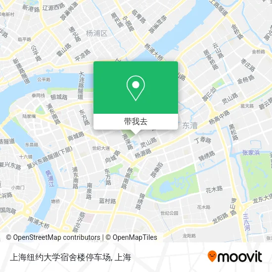 上海纽约大学宿舍楼停车场地图