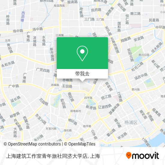 上海建筑工作室青年旅社同济大学店地图