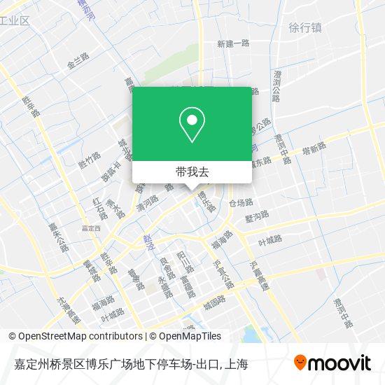 嘉定州桥景区博乐广场地下停车场-出口地图