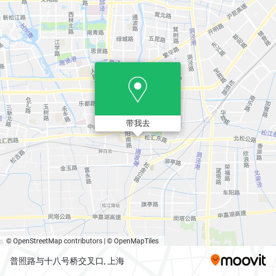 普照路与十八号桥交叉口地图