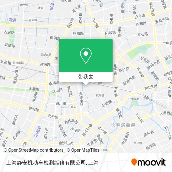 上海静安机动车检测维修有限公司地图