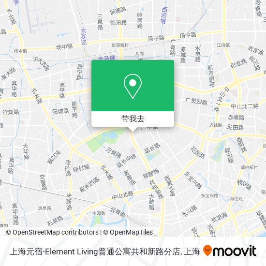 上海元宿-Element Living普通公寓共和新路分店地图