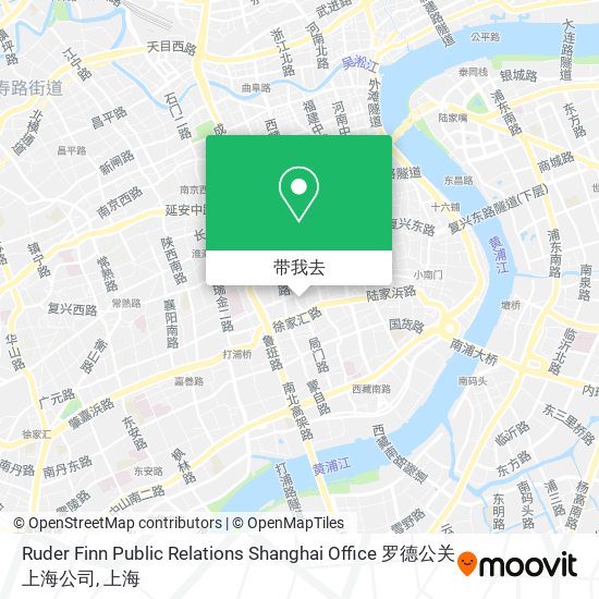 Ruder Finn Public Relations Shanghai Office 罗德公关上海公司地图