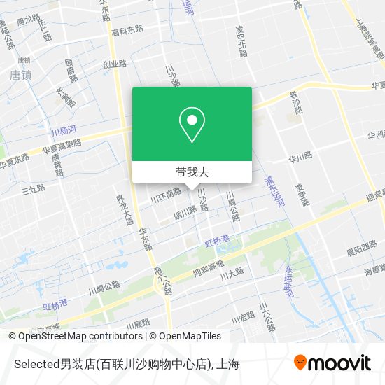 Selected男装店(百联川沙购物中心店)地图