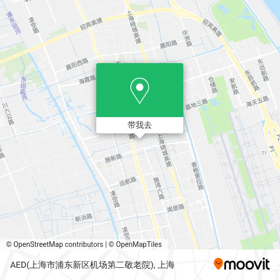 AED(上海市浦东新区机场第二敬老院)地图