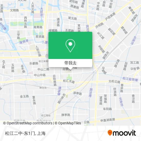 松江二中-东1门地图
