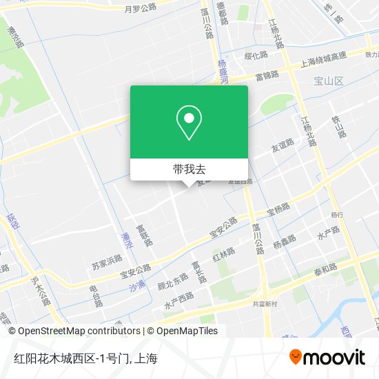 红阳花木城西区-1号门地图