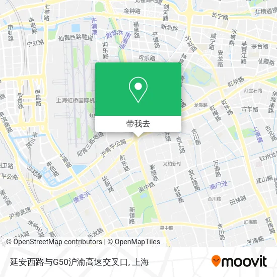 延安西路与G50沪渝高速交叉口地图