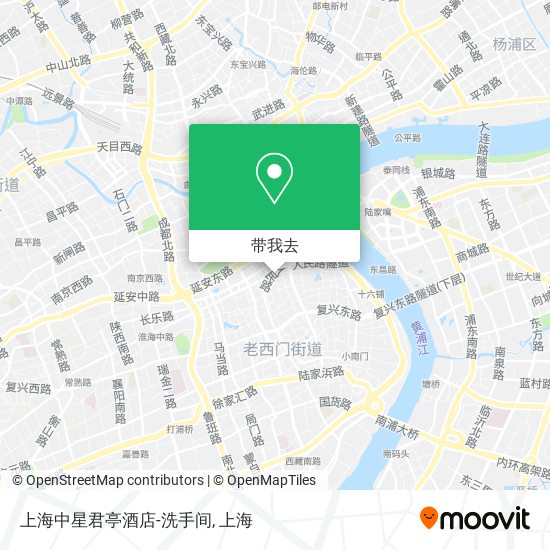 上海中星君亭酒店-洗手间地图