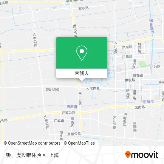 狮、虎投喂体验区地图