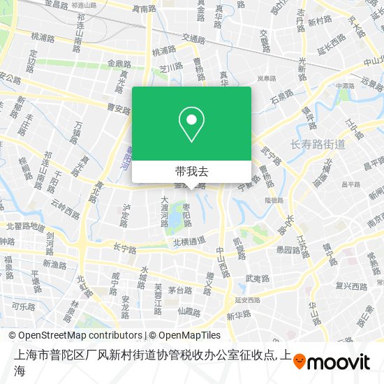 上海市普陀区厂风新村街道协管税收办公室征收点地图