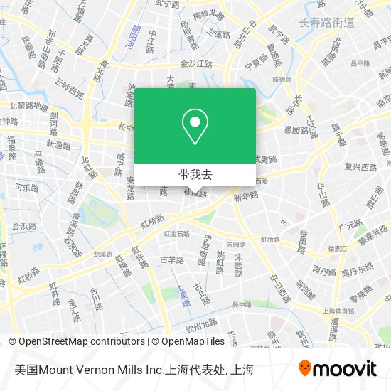 美国Mount Vernon Mills Inc.上海代表处地图