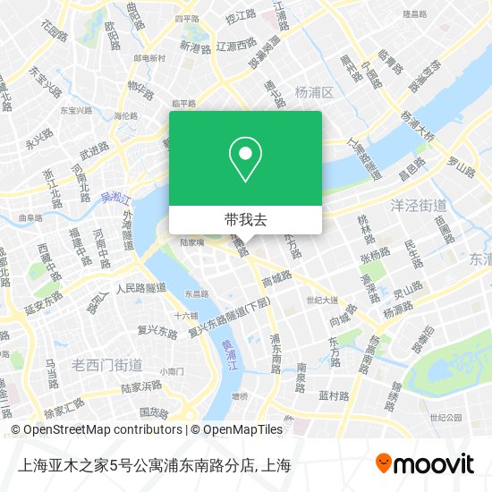 上海亚木之家5号公寓浦东南路分店地图