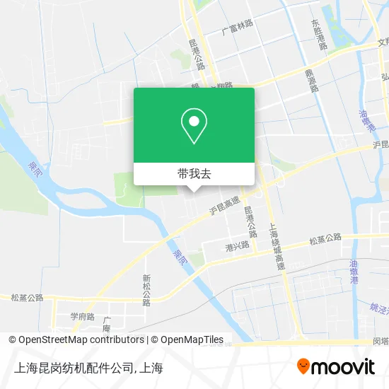 上海昆岗纺机配件公司地图