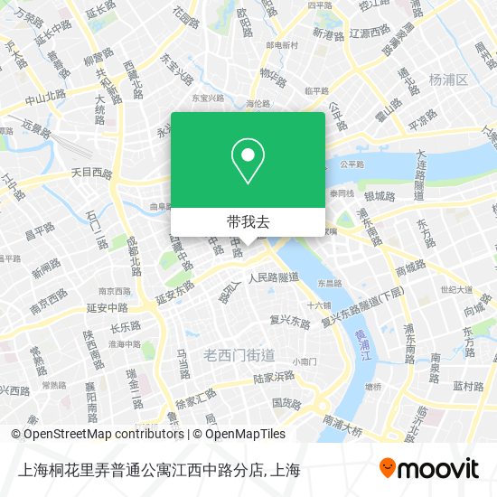 上海桐花里弄普通公寓江西中路分店地图