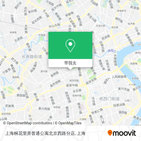 上海桐花里弄普通公寓北京西路分店地图