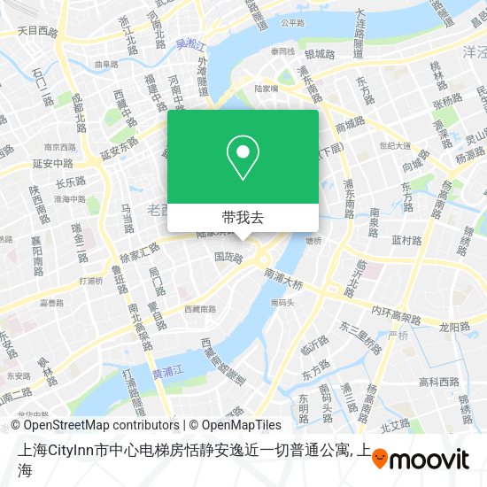 上海CityInn市中心电梯房恬静安逸近一切普通公寓地图