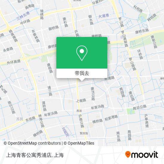 上海青客公寓秀浦店地图