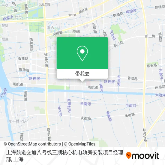 上海航道交通八号线三期核心机电轨旁安装项目经理部地图