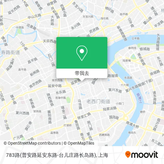 783路(普安路延安东路-台儿庄路长岛路)地图