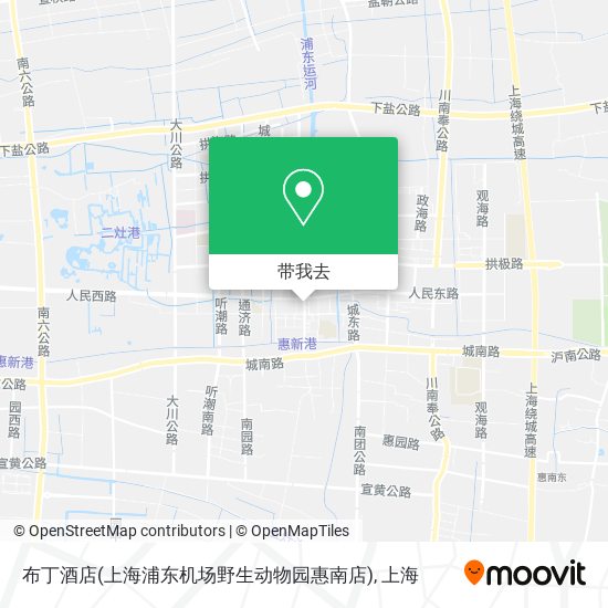 布丁酒店(上海浦东机场野生动物园惠南店)地图