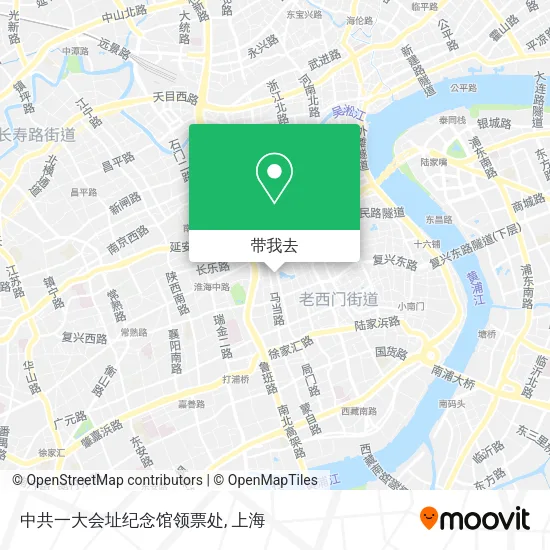 中共一大会址纪念馆领票处地图