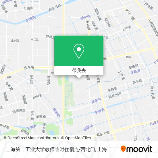 上海第二工业大学教师临时住宿点-西北门地图