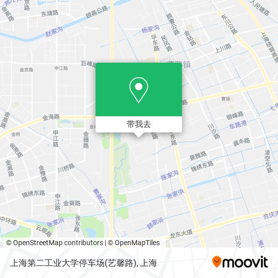 上海第二工业大学停车场(艺馨路)地图