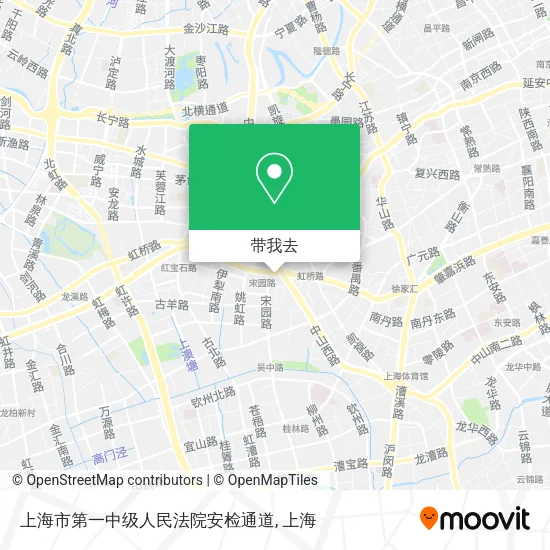 上海市第一中级人民法院安检通道地图