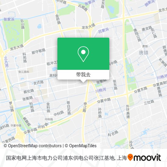 国家电网上海市电力公司浦东供电公司张江基地地图
