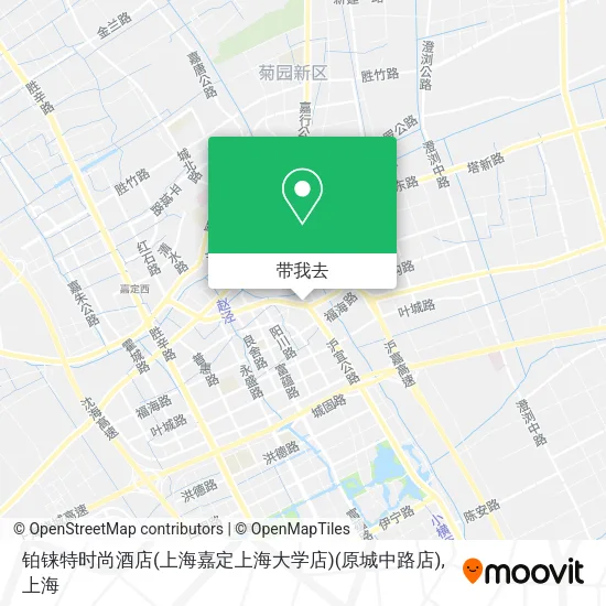 铂铼特时尚酒店(上海嘉定上海大学店)(原城中路店)地图