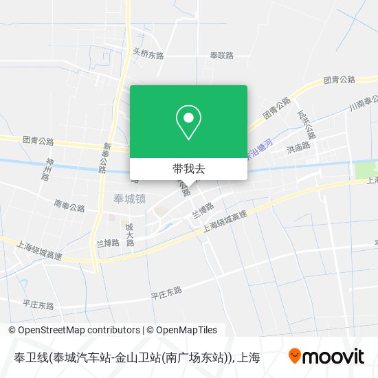 奉卫线(奉城汽车站-金山卫站(南广场东站))地图