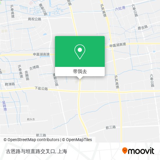 古恩路与坦直路交叉口地图