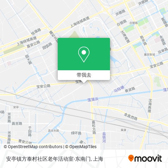 安亭镇方泰村社区老年活动室-东南门地图