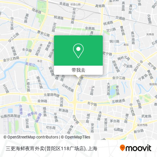 三更海鲜夜宵外卖(普陀区118广场店)地图