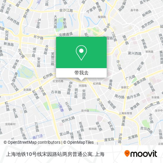 上海地铁10号线宋园路站两房普通公寓地图