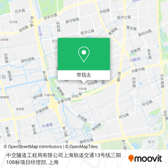中交隧道工程局有限公司上海轨道交通13号线三期108标项目经理部地图