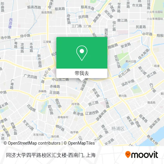 同济大学四平路校区汇文楼-西南门地图