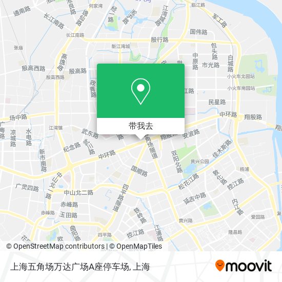 上海五角场万达广场A座停车场地图