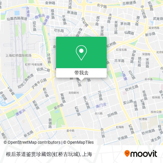 根后茶道鉴赏珍藏馆(虹桥古玩城)地图