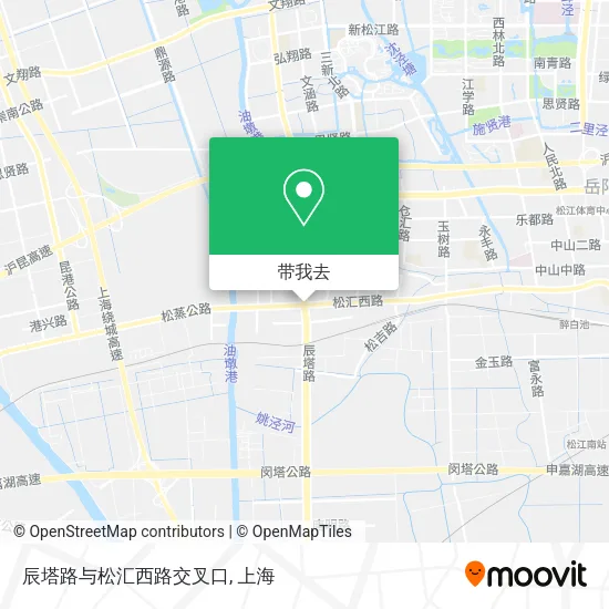 辰塔路与松汇西路交叉口地图