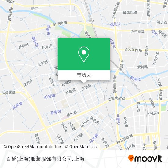 百延(上海)服装服饰有限公司地图